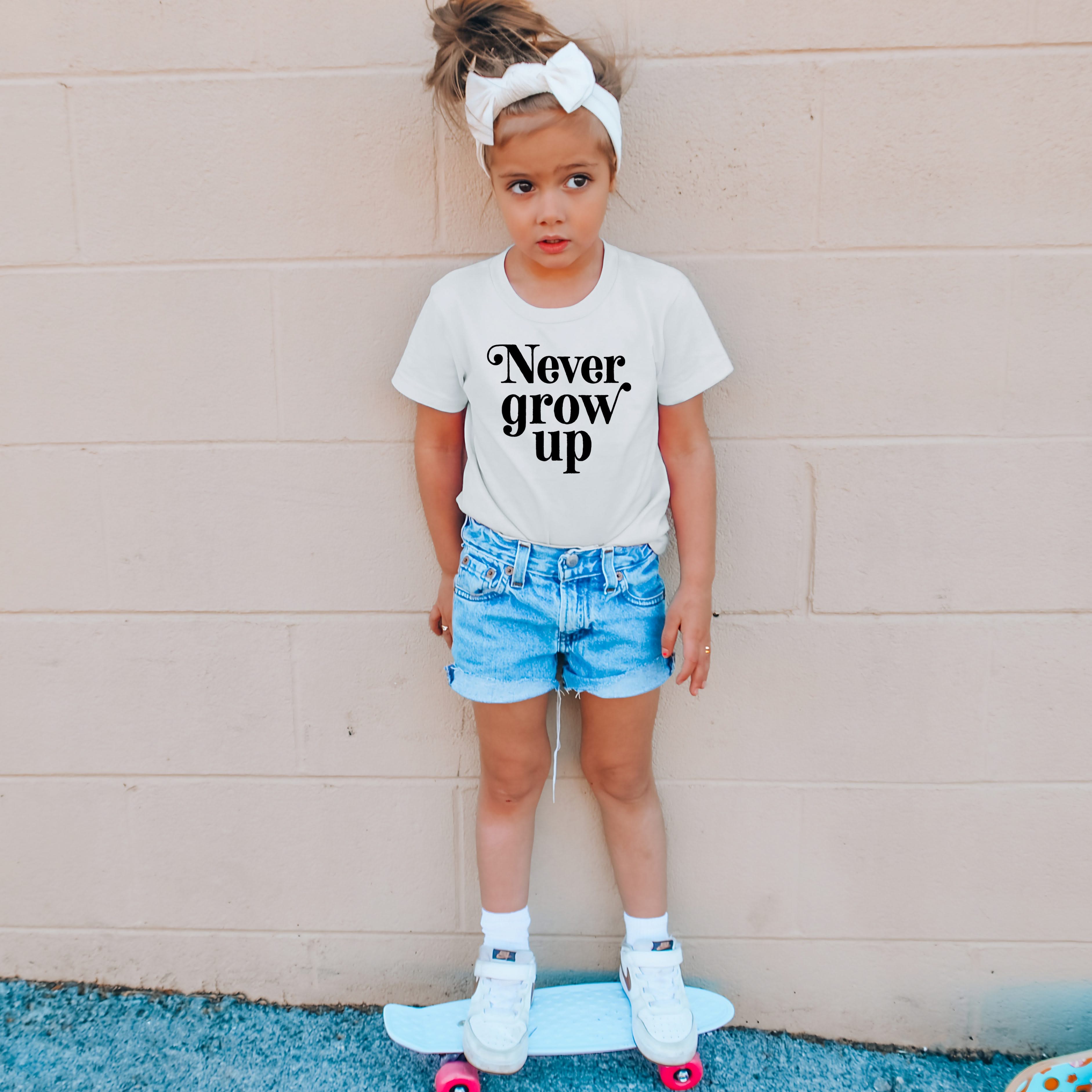 Never Grow Up - Child Shirt Little Mama Shirt Shop