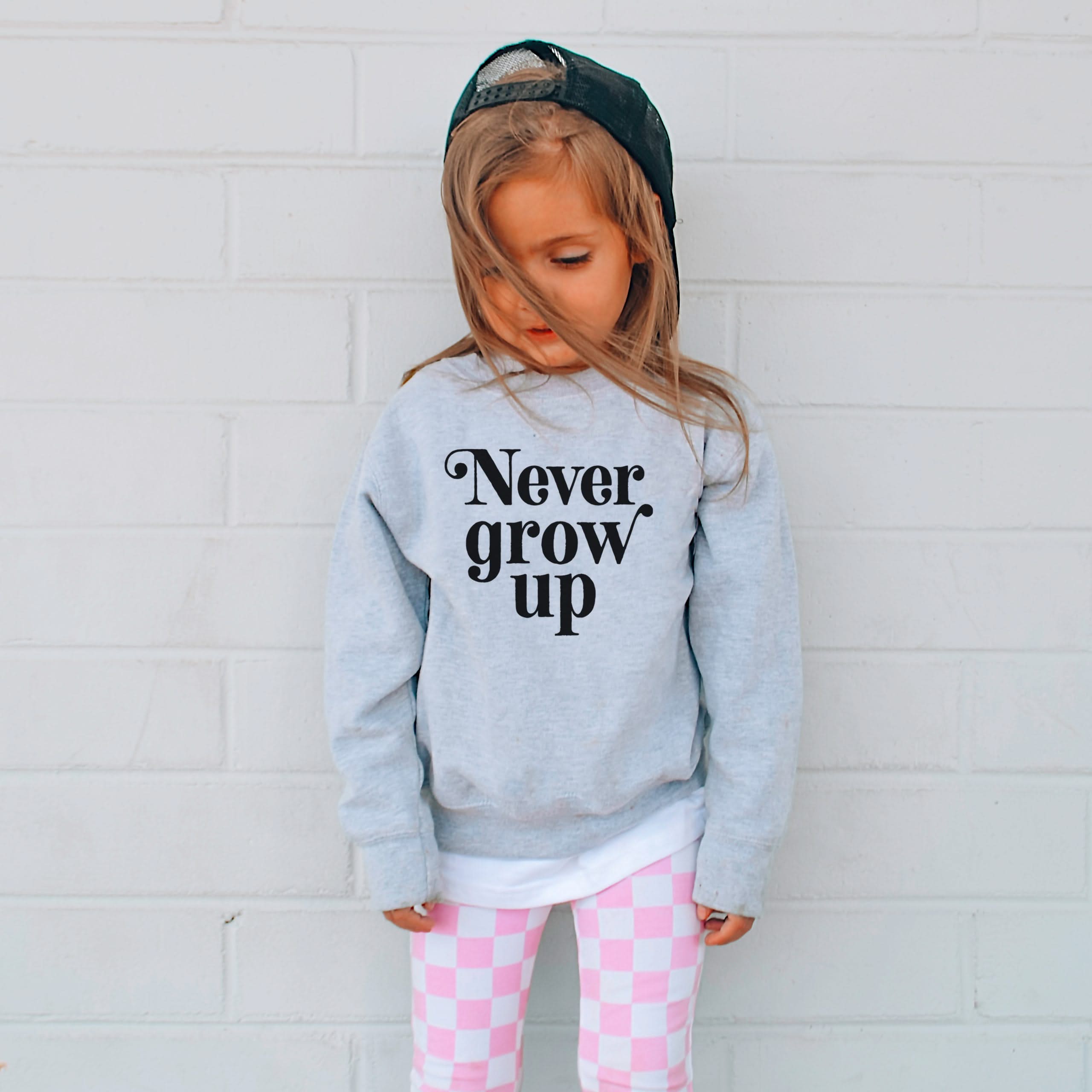 Never Grow Up - Child Sweater Little Mama Shirt Shop