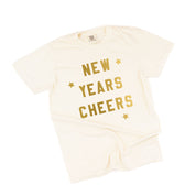 New Years Cheers - Block Font - Comfort Colors Tee Little Mama Shirt Shop