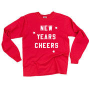 New Years Cheers - Block Font - LONG SLEEVE Comfort Colors Tee Little Mama Shirt Shop