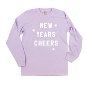 New Years Cheers - Block Font - LONG SLEEVE Comfort Colors Tee Little Mama Shirt Shop