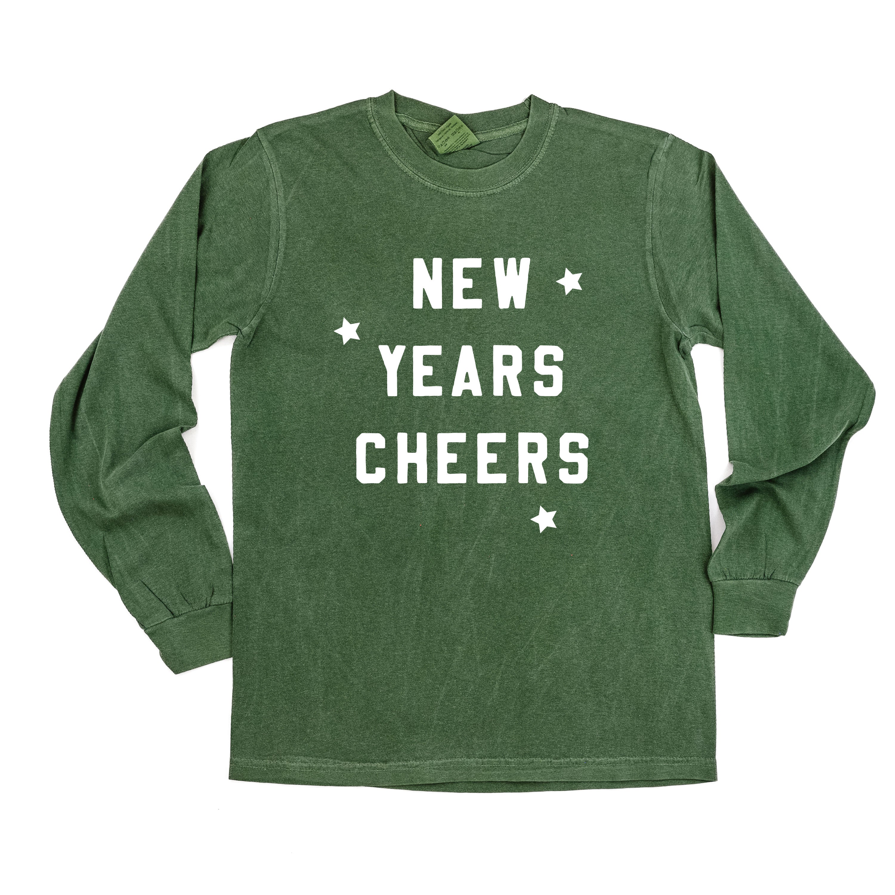 New Years Cheers - Block Font - LONG SLEEVE Comfort Colors Tee Little Mama Shirt Shop