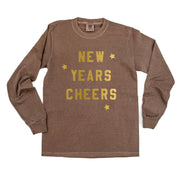 New Years Cheers - Block Font - LONG SLEEVE Comfort Colors Tee Little Mama Shirt Shop