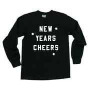 New Years Cheers - Block Font - LONG SLEEVE Comfort Colors Tee Little Mama Shirt Shop