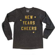 New Years Cheers - Block Font - LONG SLEEVE Comfort Colors Tee Little Mama Shirt Shop
