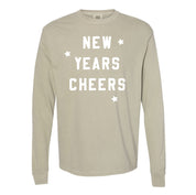 New Years Cheers - Block Font - LONG SLEEVE Comfort Colors Tee Little Mama Shirt Shop
