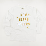 New Years Cheers - Block Font - LONG SLEEVE Comfort Colors Tee Little Mama Shirt Shop