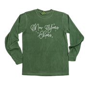 New Years Cheers - Stars/Script - LONG SLEEVE Comfort Colors Tee Little Mama Shirt Shop