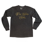 New Years Cheers - Stars/Script - LONG SLEEVE Comfort Colors Tee Little Mama Shirt Shop