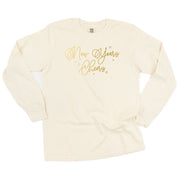 New Years Cheers - Stars/Script - LONG SLEEVE Comfort Colors Tee Little Mama Shirt Shop