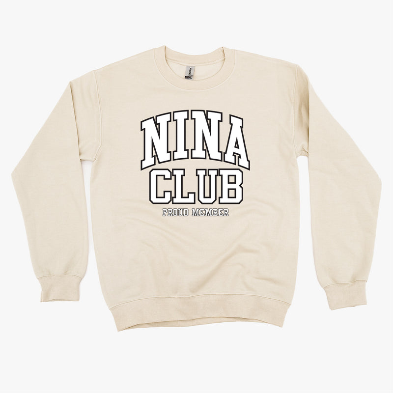 Varsity Style - NINA Club - Proud Member - BASIC FLEECE CREWNECK