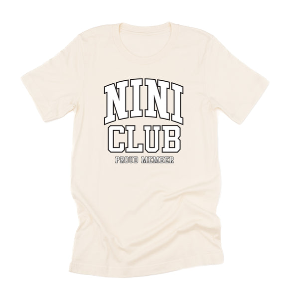 Varsity Style - NINI Club - Proud Member - Unisex Tee