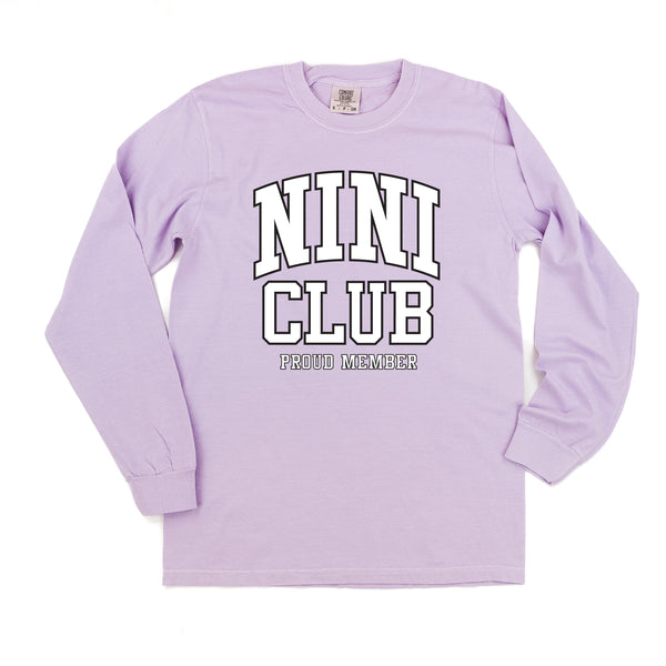 Varsity Style - NINI Club - Proud Member - LONG SLEEVE COMFORT COLORS TEE