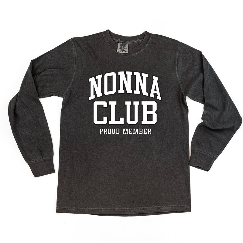 Varsity Style - NONNA Club - Proud Member - LONG SLEEVE COMFORT COLORS TEE