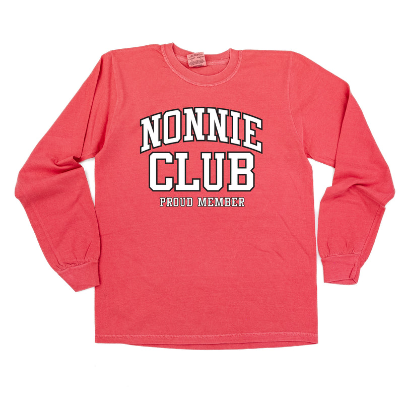 Varsity Style - NONNIE Club - Proud Member - LONG SLEEVE COMFORT COLORS TEE