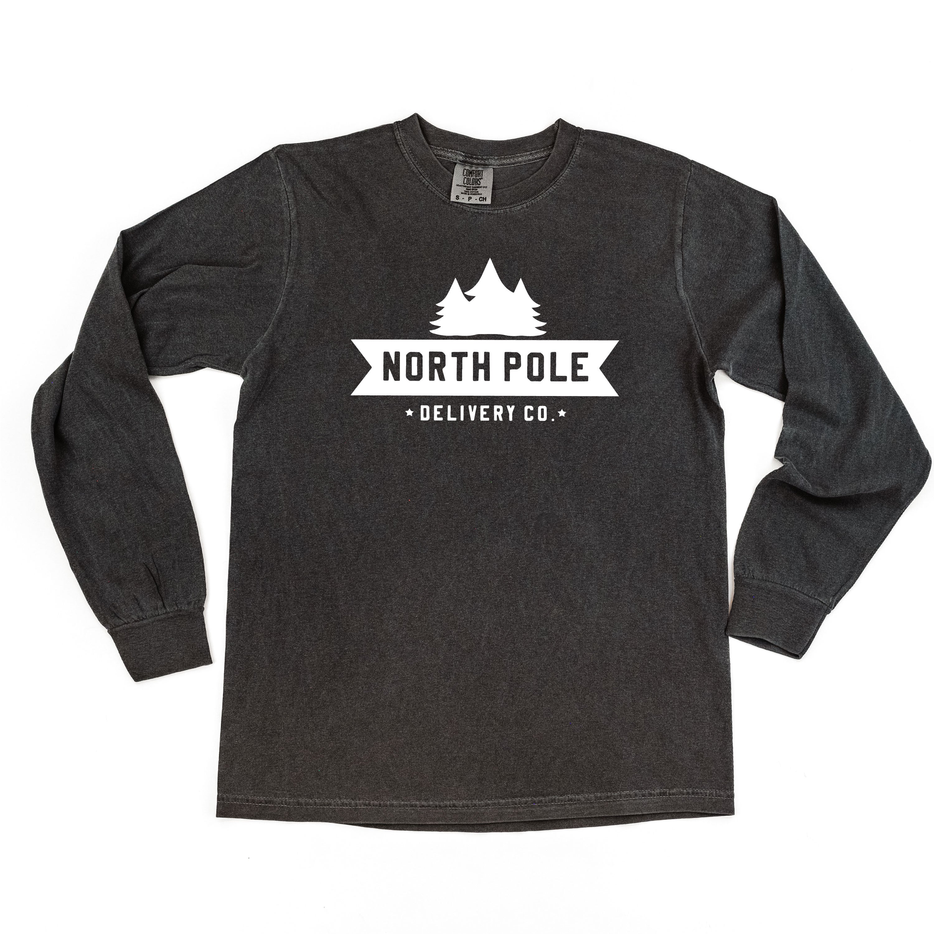 North Pole Delivery Co. - LONG SLEEVE Comfort Colors Tee Little Mama Shirt Shop
