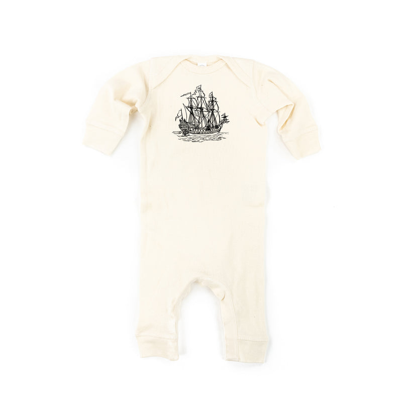 PIRATE SHIP - Minimalist Design - One Piece Baby Sleeper