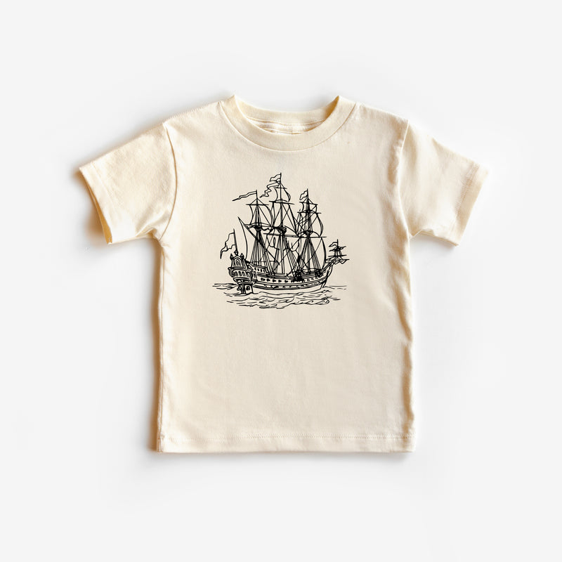 PIRATE SHIP - Minimalist Design - Short Sleeve Child Shirt