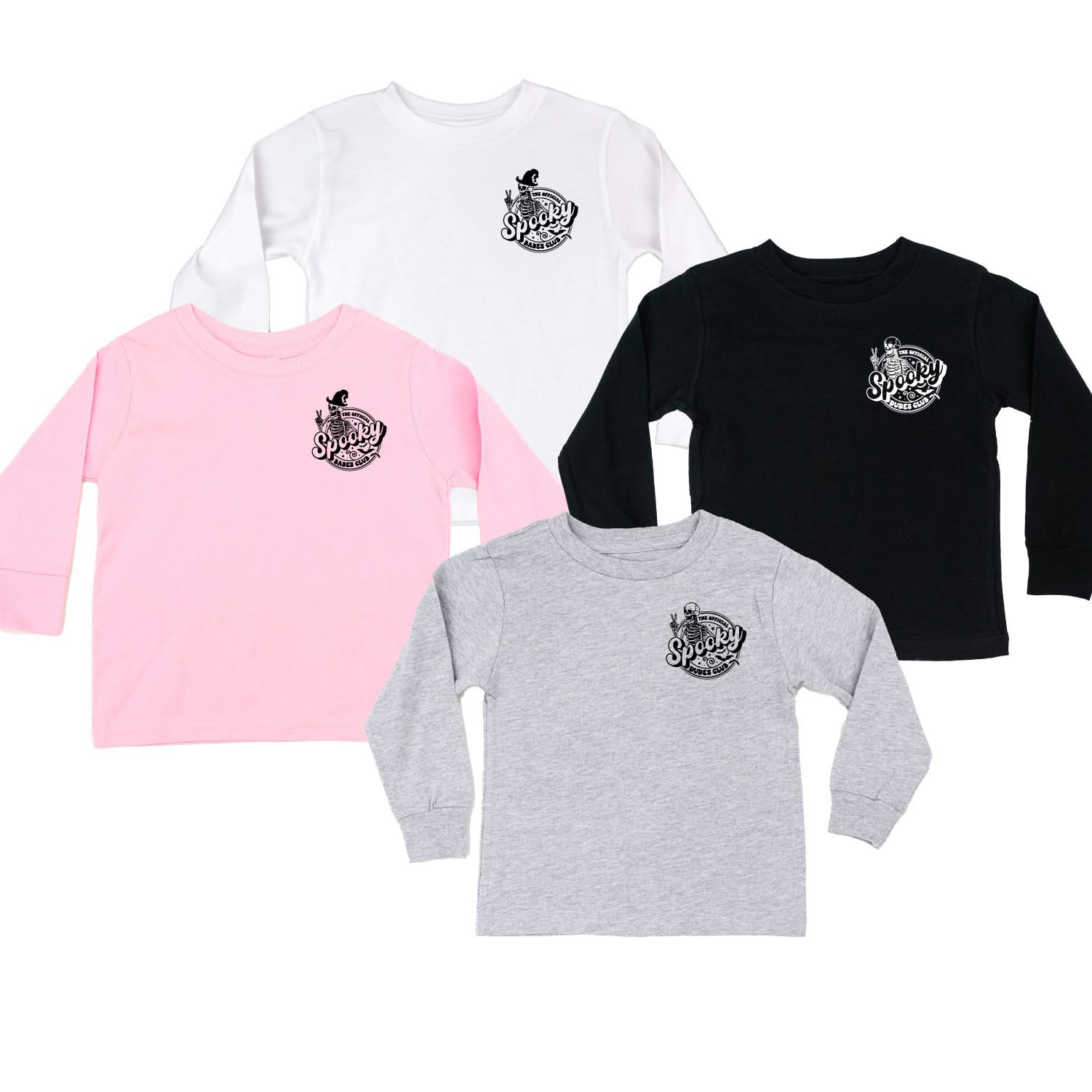 The Official Spooky ______ Club - (Choose Your Club) - Child Long Sleeve Tee Little Mama Shirt Shop