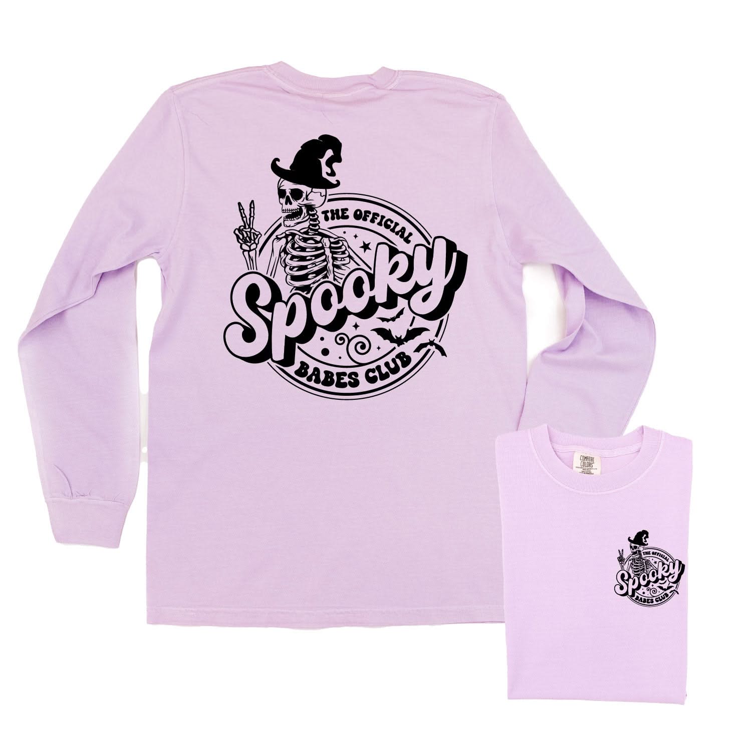 The Official Spooky ______ Club - (Choose Your Club) - Long Sleeve Comfort Colors Tee Little Mama Shirt Shop