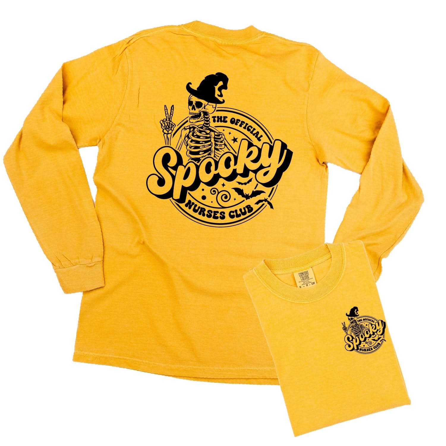 The Official Spooky ______ Club - (Choose Your Club) - Long Sleeve Comfort Colors Tee Little Mama Shirt Shop