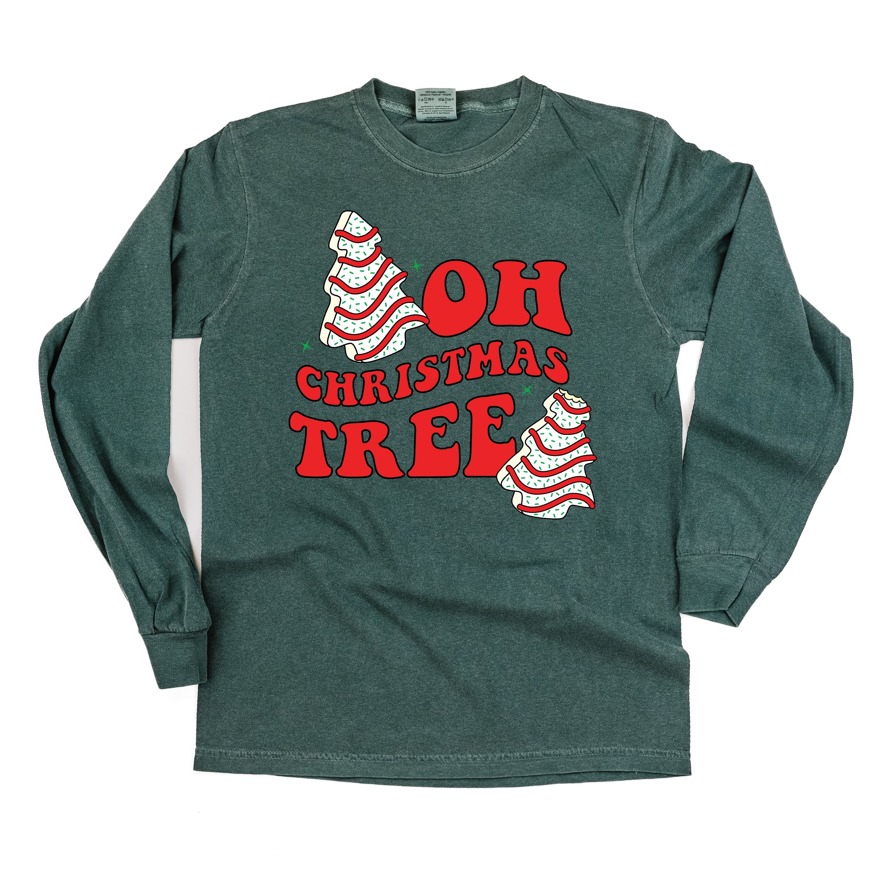 Oh Christmas Tree - LONG SLEEVE Comfort Colors Tee Little Mama Shirt Shop