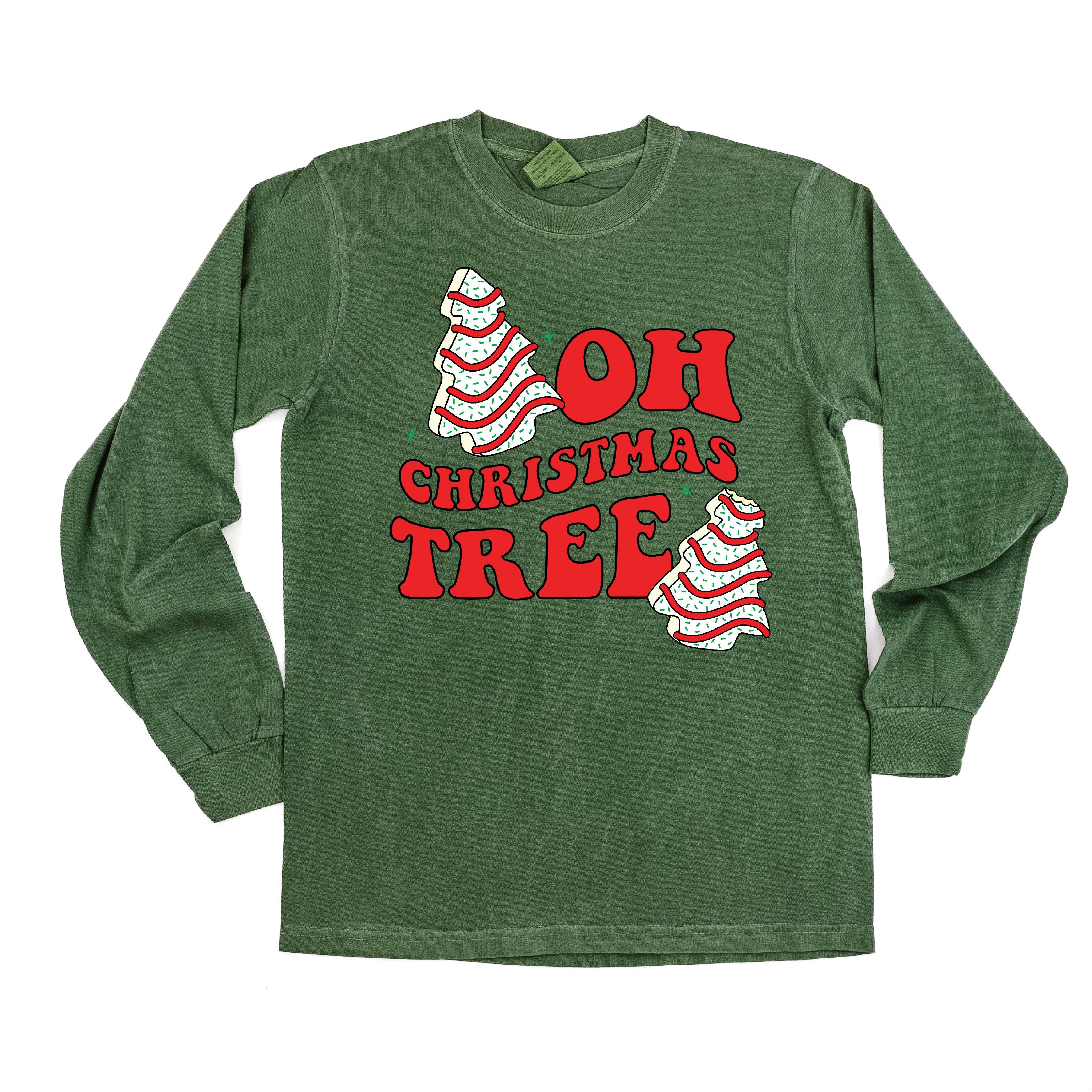Oh Christmas Tree - LONG SLEEVE Comfort Colors Tee Little Mama Shirt Shop