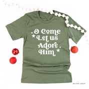 O Come Let Us Adore Him - Unisex Tee Little Mama Shirt Shop