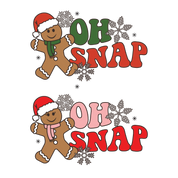 Oh Snap - Gingerbread Man - LONG SLEEVE Comfort Colors Tee Little Mama Shirt Shop