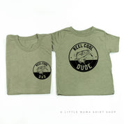 Reel Cool Dad (pocket) / Dude - Set of 2 Tees Little Mama Shirt Shop