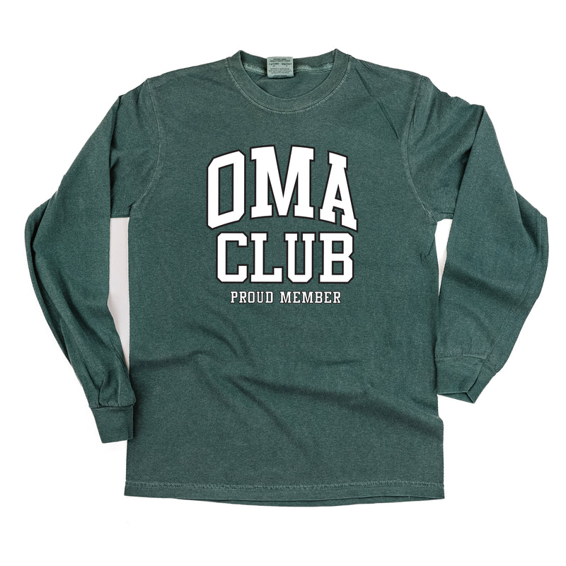 Varsity Style - OMA Club - Proud Member - LONG SLEEVE COMFORT COLORS TEE