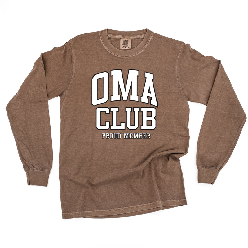 Varsity Style - OMA Club - Proud Member - LONG SLEEVE COMFORT COLORS TEE