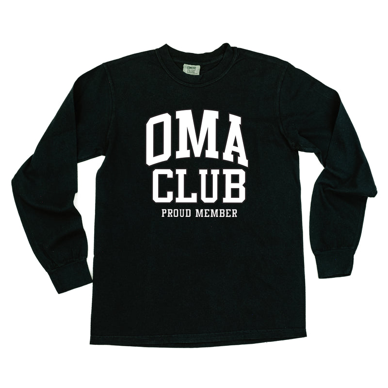 Varsity Style - OMA Club - Proud Member - LONG SLEEVE COMFORT COLORS TEE