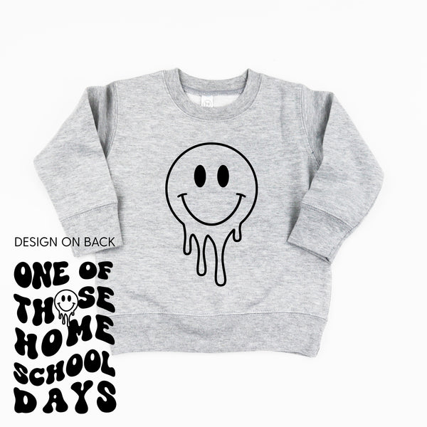 One of Those Home School Days (w/ Full Melty Smiley on Front) - Child Sweater