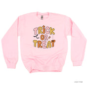 Trick or Treat (PINK/ORANGE) - Basic Fleece Crewneck Little Mama Shirt Shop LLC