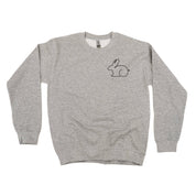 Outline Bunny (pocket) - BASIC Fleece Little Mama Shirt Shop LLC