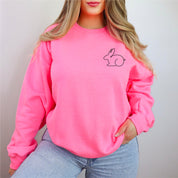 Outline Bunny (pocket) - BASIC Fleece Little Mama Shirt Shop LLC