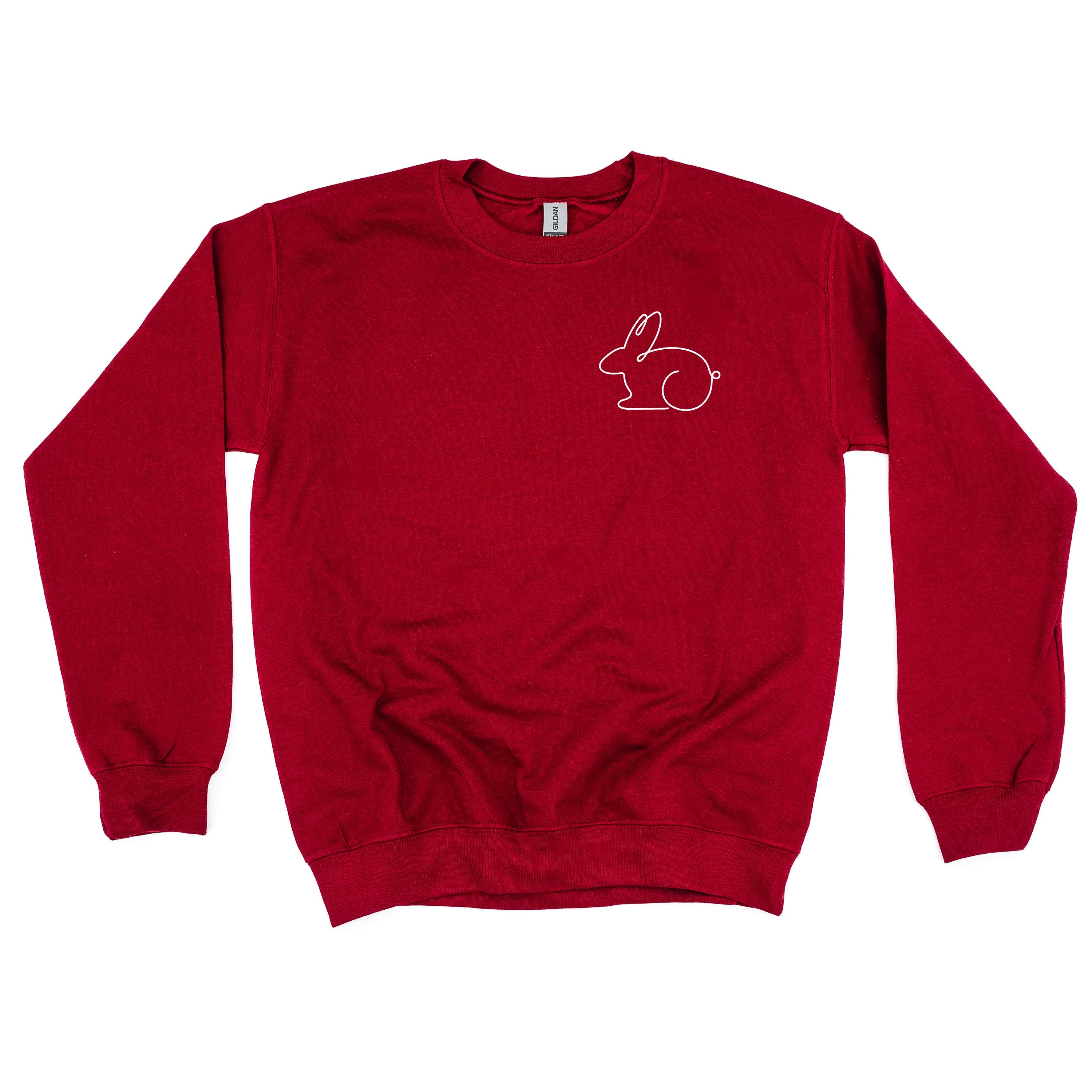Outline Bunny (pocket) - BASIC Fleece Little Mama Shirt Shop LLC