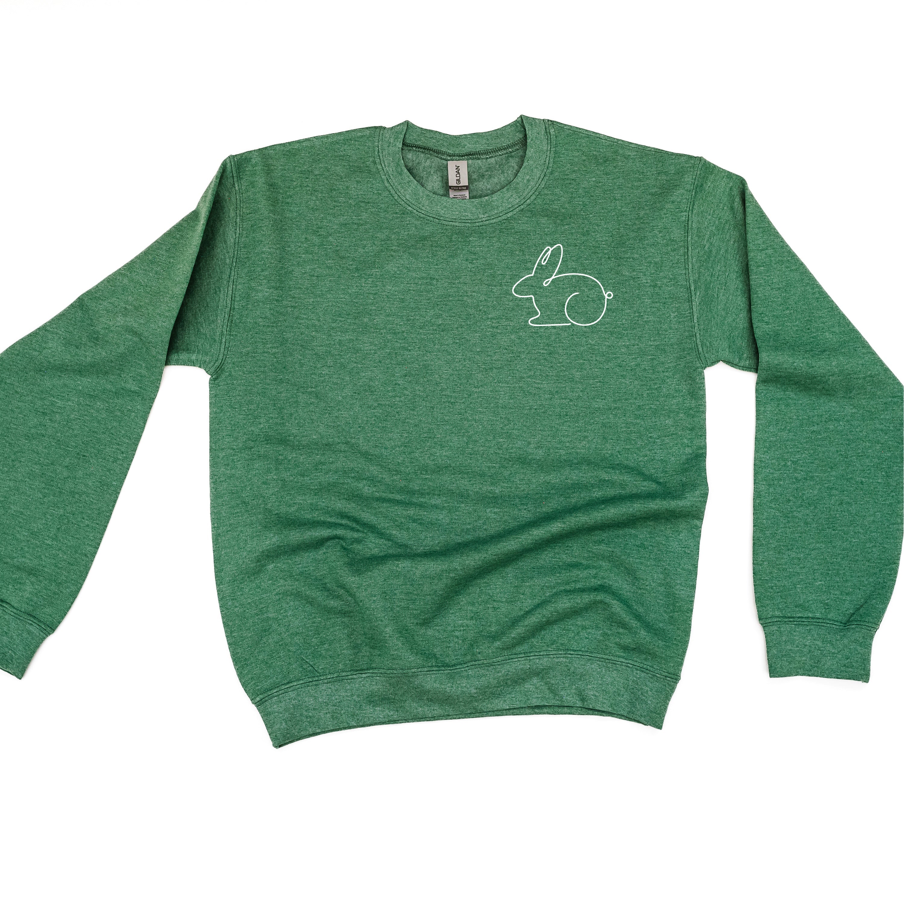 Outline Bunny (pocket) - BASIC Fleece Little Mama Shirt Shop LLC