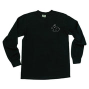 Outline Bunny (pocket) - LONG SLEEVE Comfort Colors Tee Little Mama Shirt Shop