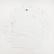 Outline Bunny (pocket) - LONG SLEEVE Comfort Colors Tee Little Mama Shirt Shop