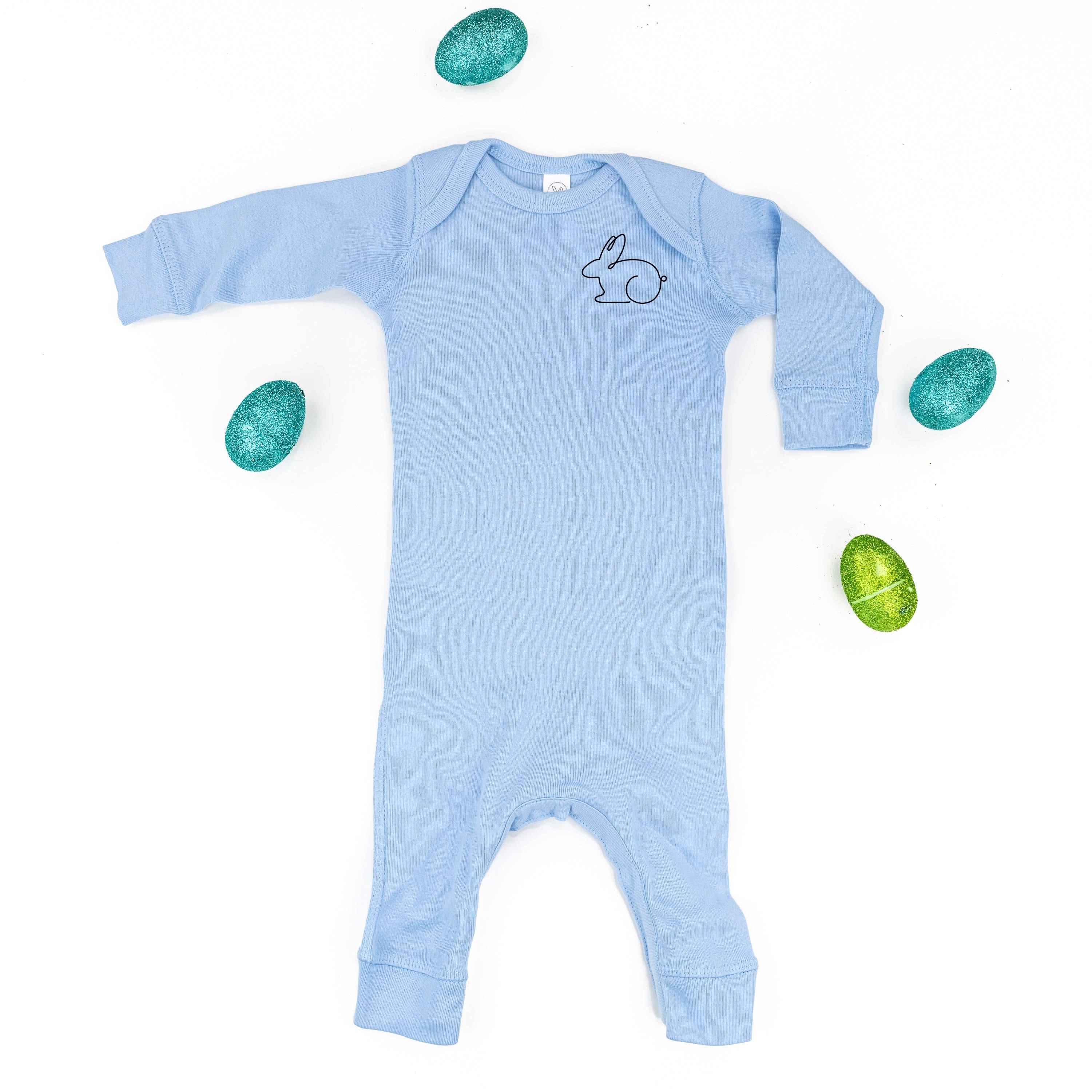 Outline Bunny (pocket) - Baby Sleeper Little Mama Shirt Shop