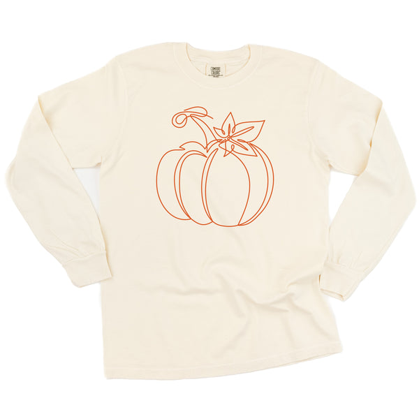 Outline Pumpkin - LONG SLEEVE COMFORT COLORS TEE