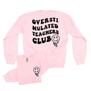 Overstimulated Teachers Club - Melty X Squiggle Smiley (pf & b) - BASIC Fleece Little Mama Shirt Shop LLC