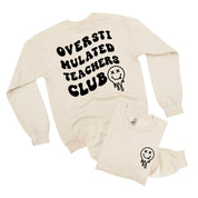 Overstimulated Teachers Club - Melty X Squiggle Smiley (pf & b) - BASIC Fleece Little Mama Shirt Shop LLC