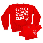Overstimulated Teachers Club - Melty X Squiggle Smiley (pf & b) - BASIC Fleece Little Mama Shirt Shop LLC