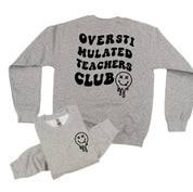 Overstimulated Teachers Club - Melty X Squiggle Smiley (pf & b) - BASIC Fleece Little Mama Shirt Shop LLC