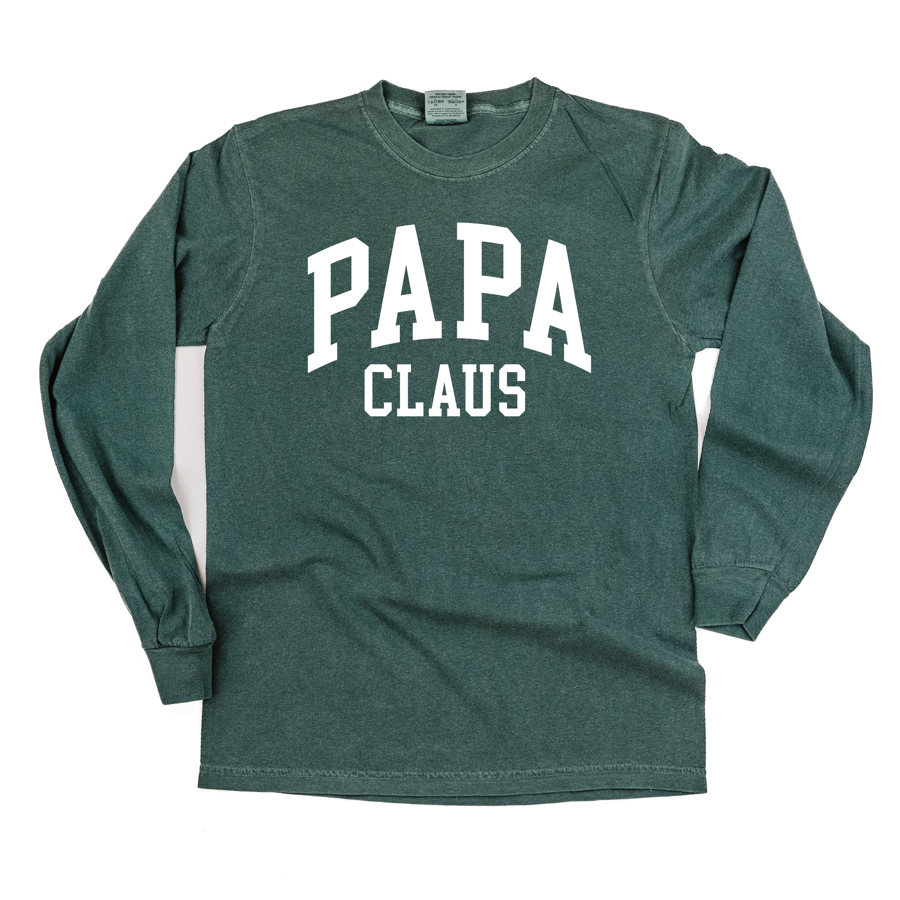 Papa Claus - LONG SLEEVE Comfort Colors Tee Little Mama Shirt Shop