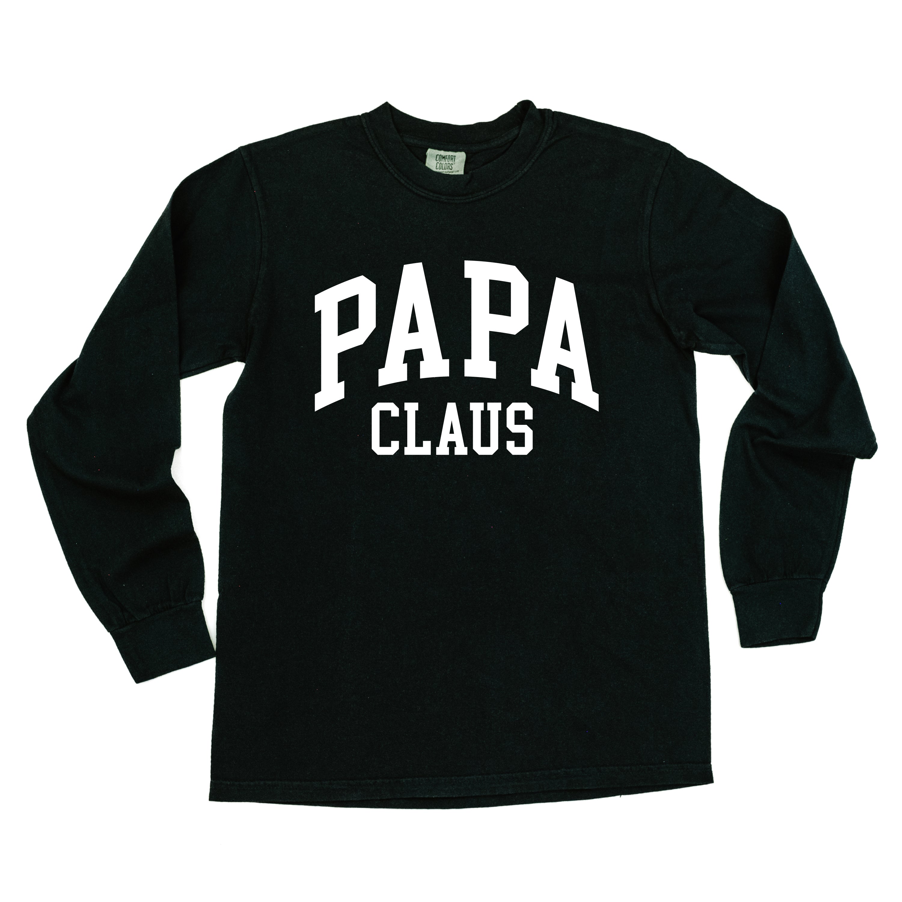 Papa Claus - LONG SLEEVE Comfort Colors Tee Little Mama Shirt Shop