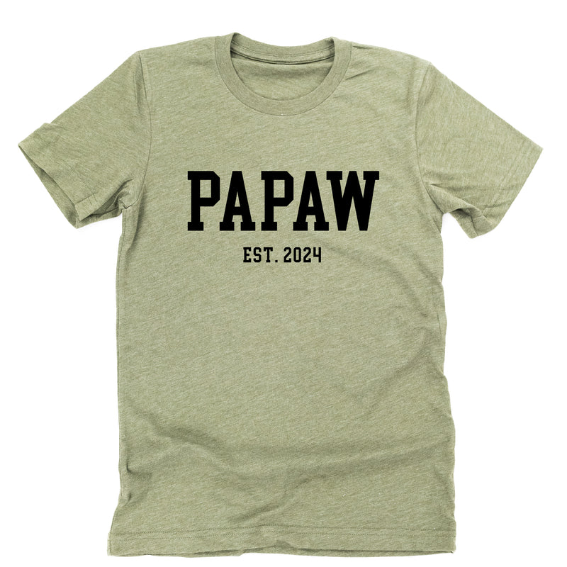 PAPAW - EST. (Select Your Year) - Unisex Tee